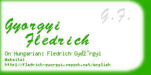 gyorgyi fledrich business card